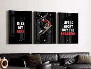 Minimalist Motivational Quote, Set Of 3, Shoe Poster, Hypebeast Sneaker