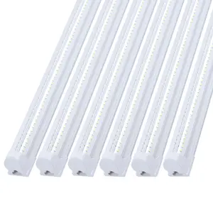JLLED 6 Pack 4FT 60W 40W  LED Shop Light V Shape Integrated T8 LED Tube Light, 6600LM, 6000K Super Bright White,high Output Linkable with Plug for Garage, Workshop,Basement,Warehouse