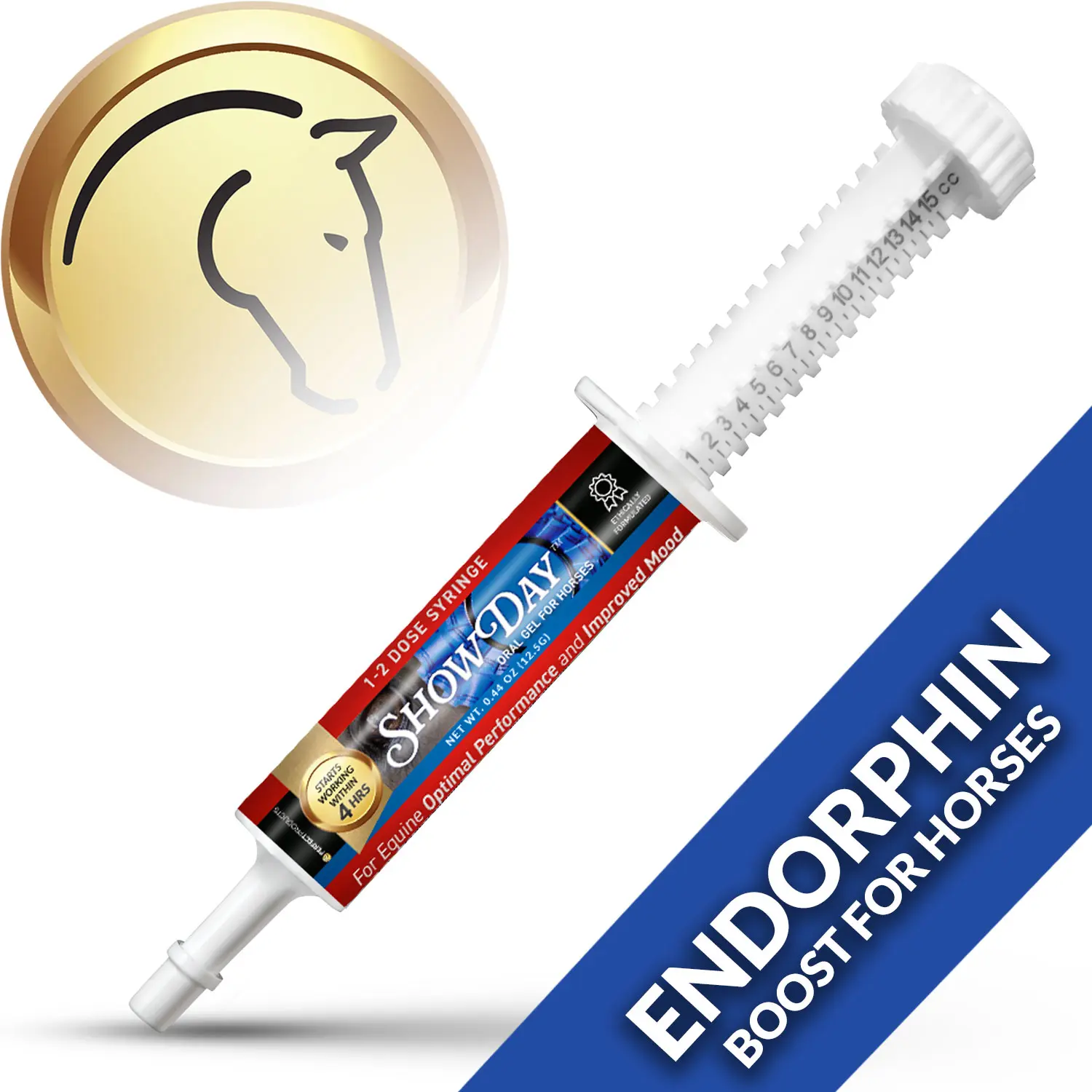 Show Day Horse Endorphin Boosting Feed Paste for Improved Mood and Comfort, Easy-to-Handle
