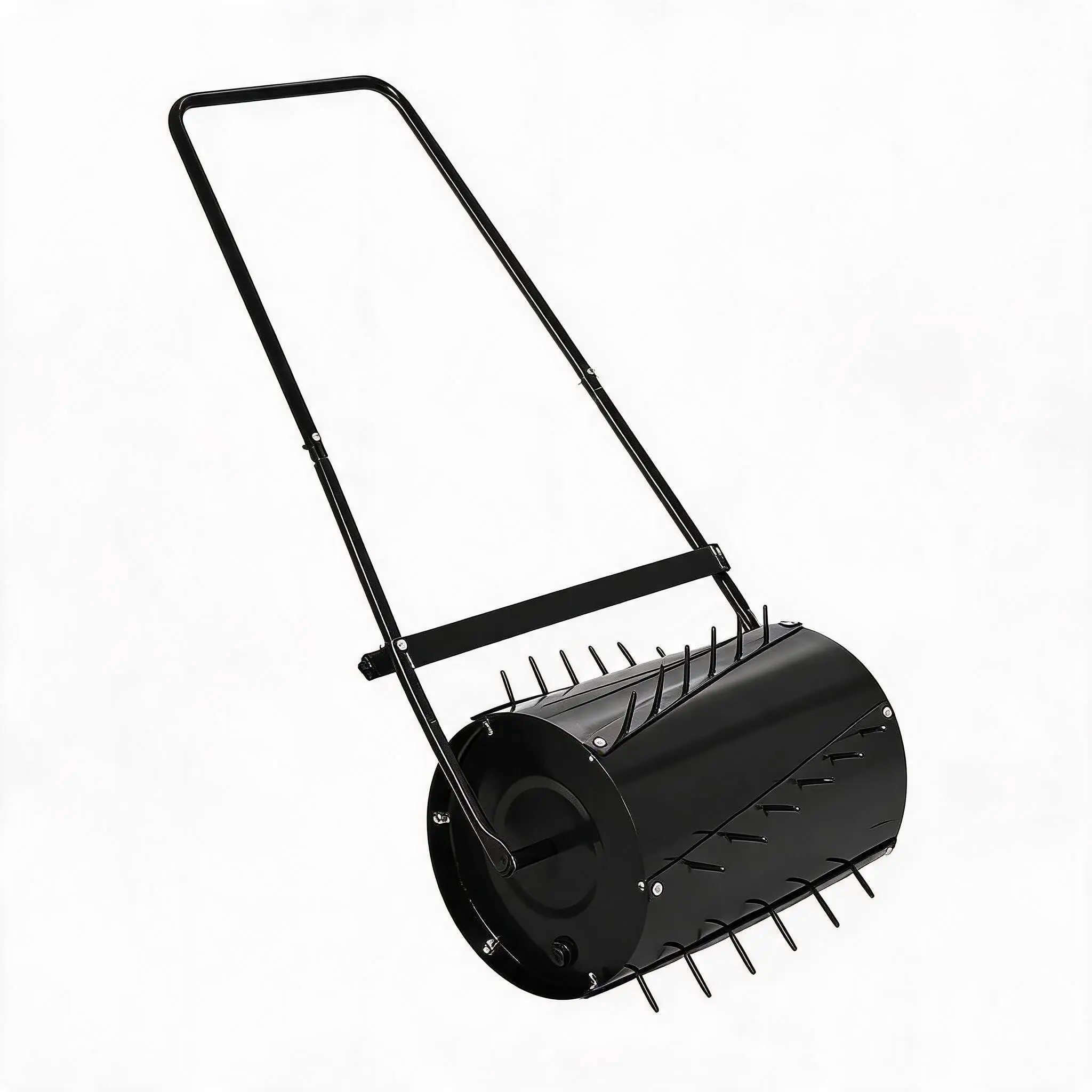 Lawn Roller, 23 Inch Push & Tow Behind Sod Roller, Heavy Duty Steel Grass Flattener with U-Shaped Handle, 13 Gal Water/Sand Filled for Garden, Farm, Yard & Park