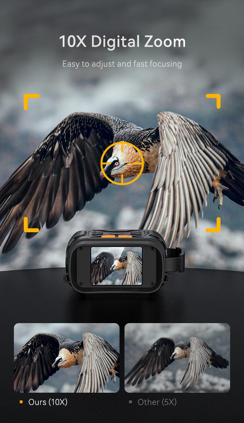 HD Digital Night Vision Binoculars, 1080P Night Vision Goggles with 800m Viewing Range, 2.8" Screen Photo Video Recording, Infrared Night Vision Device for Hunting, Camping, Surveillance, Wildlife Observation