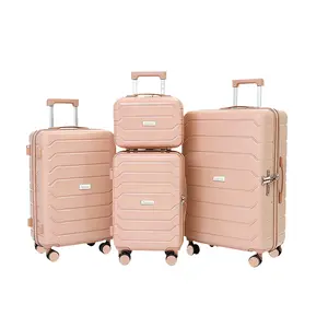 Luggage 4 Piece Sets, Expandable PC+ABS Durable Suitcase with Spinner Wheel, TSA Lock Travel Luggage for Men and Women 14/20/24/28 Inch