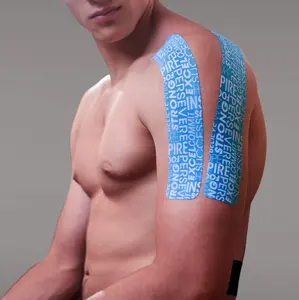 HEALI Kinesiology Tape Inspirational Words Blue - Magnesium Menthol Infused Sports Tape Athletic Tape Elastic Athletic Tape