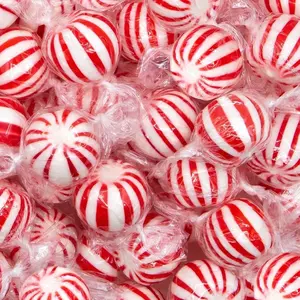 Jumbo Mint Balls 2-Pound Bag | Hard Candy with Classic Peppermint Flavor | Old Fashioned Candy for Holiday Buffets and Office Bowls | Individually Wrapped Party Favors