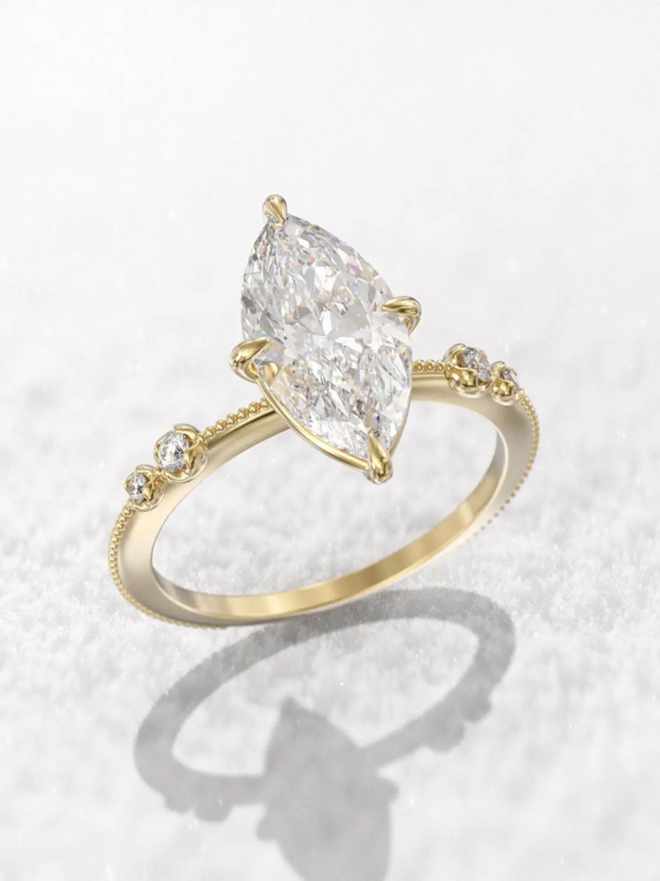 Rhinestone Decorated Ring, Elegant Engagement Ring for Women, Teardrop Bridal Rings, Fashion Jewelry for Party, Daily Clothing Decor, Trendy All-match & Exquisite Jewelry for Birthday Gift, Fashionable Jewelry, Beautiful Rings