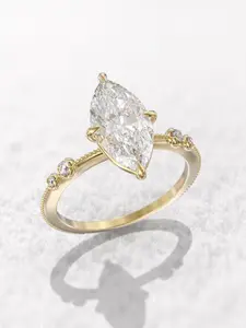 Rhinestone Decorated Ring, Elegant Engagement Ring for Women, Fashion Jewelry for Party, Daily Clothing Decor, Trendy All-match & Exquisite Jewelry for Birthday Gift