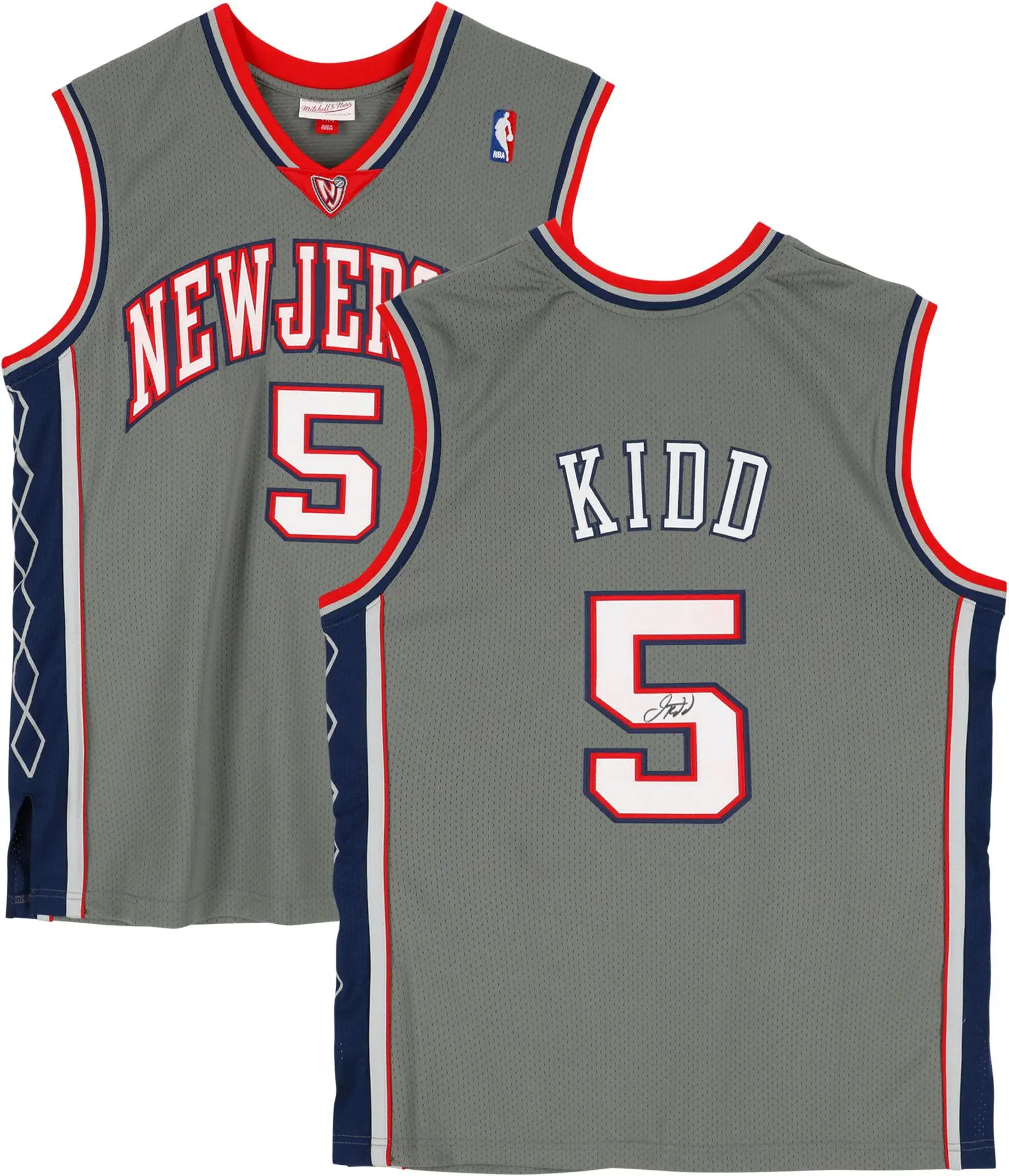 Jason Kidd New Jersey Nets Autographed Mitchell & Ness Grey 2004-05 Authentic Jersey - Fanatics Authentic Certified - NBA Memorabilia