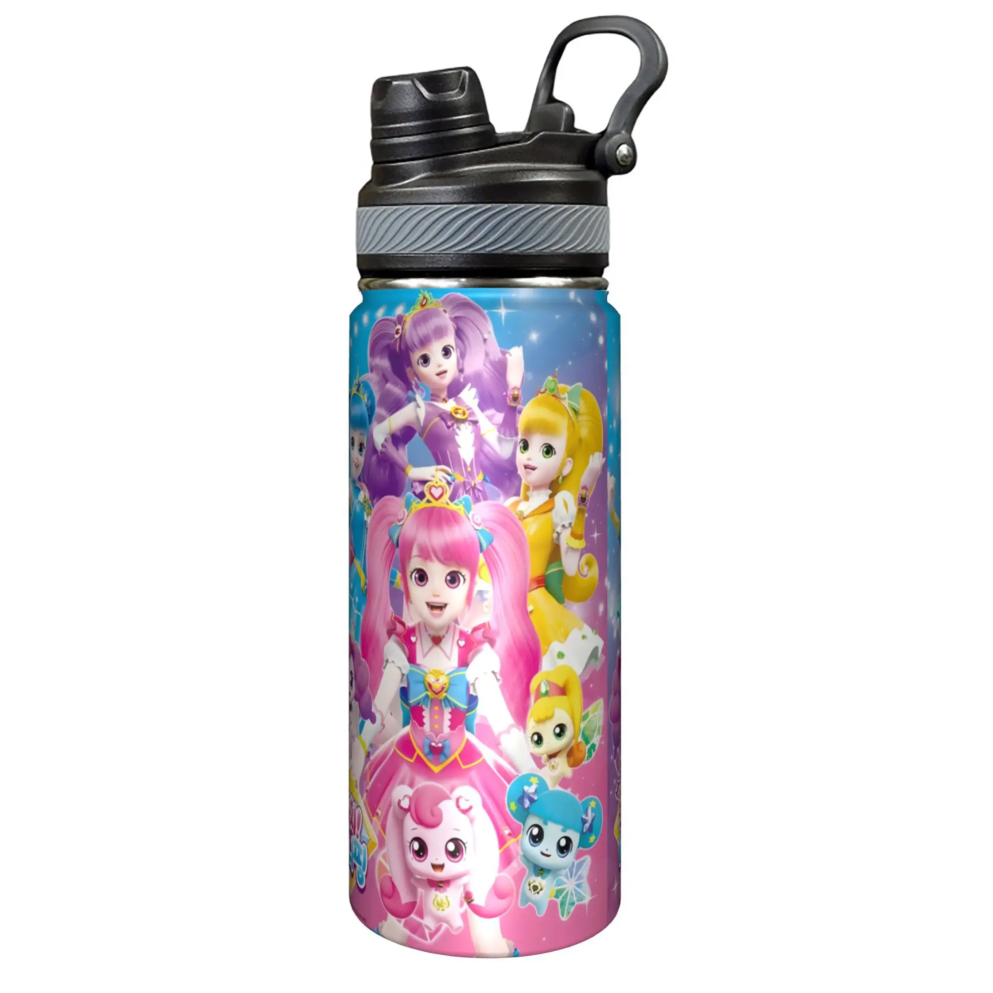 1pc 18oz Catch! Teenieping Stainless Steel Tumbler with Lid - Cute Cartoon Insulated Portable Vacuum Flask, Kitchenware Drinkware for Outdoor Adventures, Perfect Gift for Fans, Insulated Water Bottle