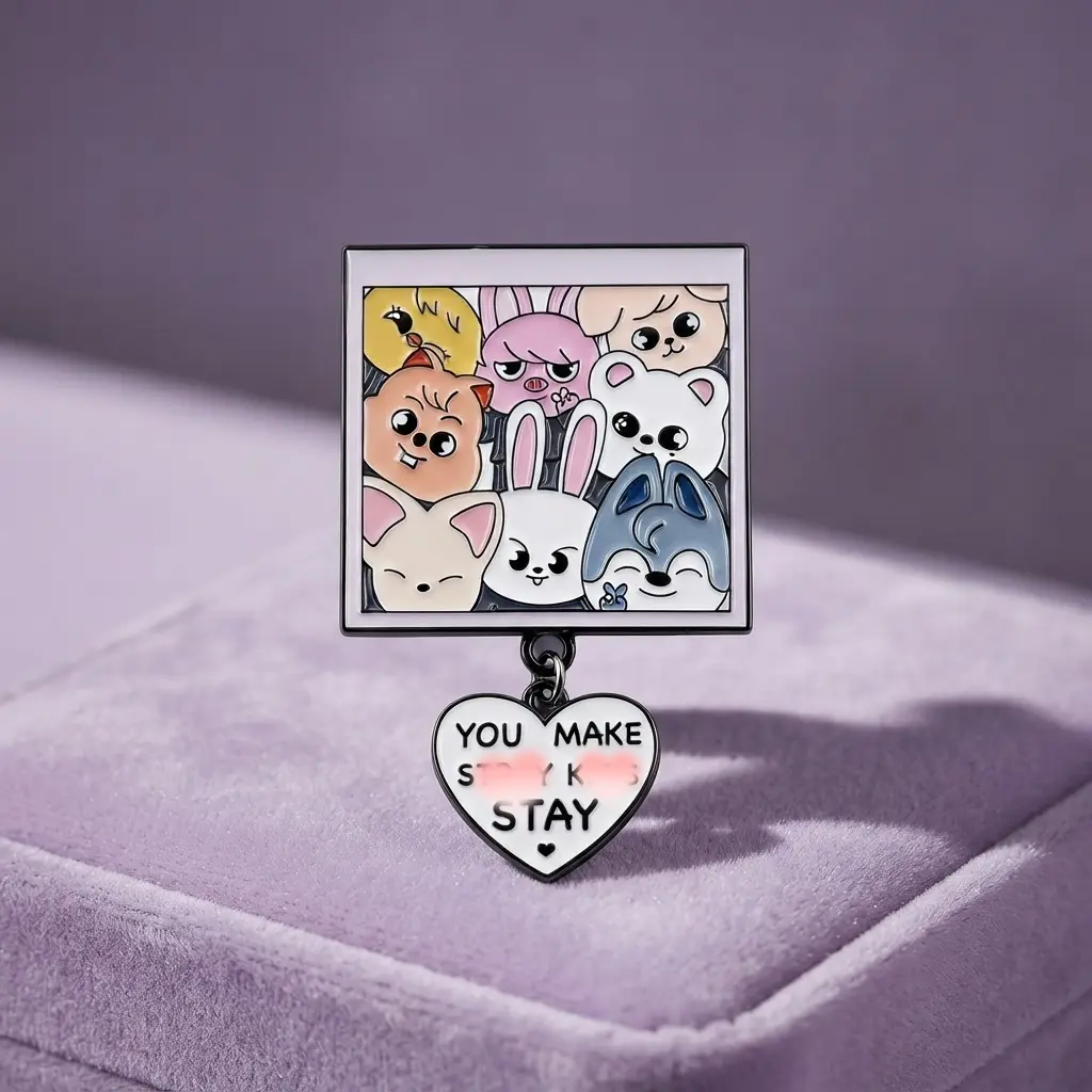 Cute Character Enamel Pin Set, Trendy Bag Charm Accessory, Gift Idea for Music Lovers