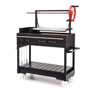 Argentinian Grill WITH CART - Matte Black