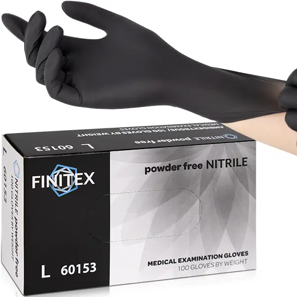 3.5Mil Black Nitrile Disposable Gloves - Latex-Free, Powder-Free, Durable, Professional, Ambidextrous for Cleaning, Gardening, Painting Tasks (Tools & Hardware, Gardening Protective Gear)