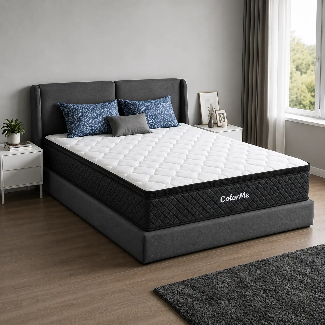 12/14-Inch Memory Foam Hybrid Mattress with Independent Pocket Springs, Plush Feel, Pressure Relief and Motion Isolation, Breathable Mattress in a Box, Twin/Full/Queen/King sohochic