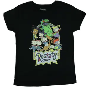 Rugrats T-shirt Women's Character Group Design Graphic Short Sleeve Tee
