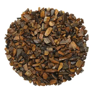 PETAXCELL Crystal Chips Stone, 0.44 Lb Fluorite Gravel Rocks (Tiger Eye, 5 - 14 Mm)