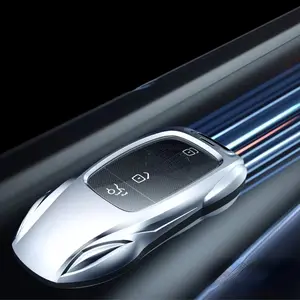 For Mercedes Benz C E-Class GLC GLA GLB GLS A200 C200 Zinc Alloy Silver Car Key Case Car Key Protector Car Key Holder Keyless Cover Key Fob Shell Key Shell Car Accessories Car Key Accessory
