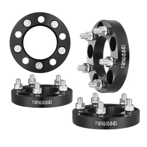 VEVOR Wheel Spacers, 1 5x4.5 Wheel Adapters, 5 Lug Forged Spacer, 82.5 mm Bore Hubcentric 1/2-20 Studs Spacers, Fit for 1984-2013 Jeep and Ford, 4 PCS Black