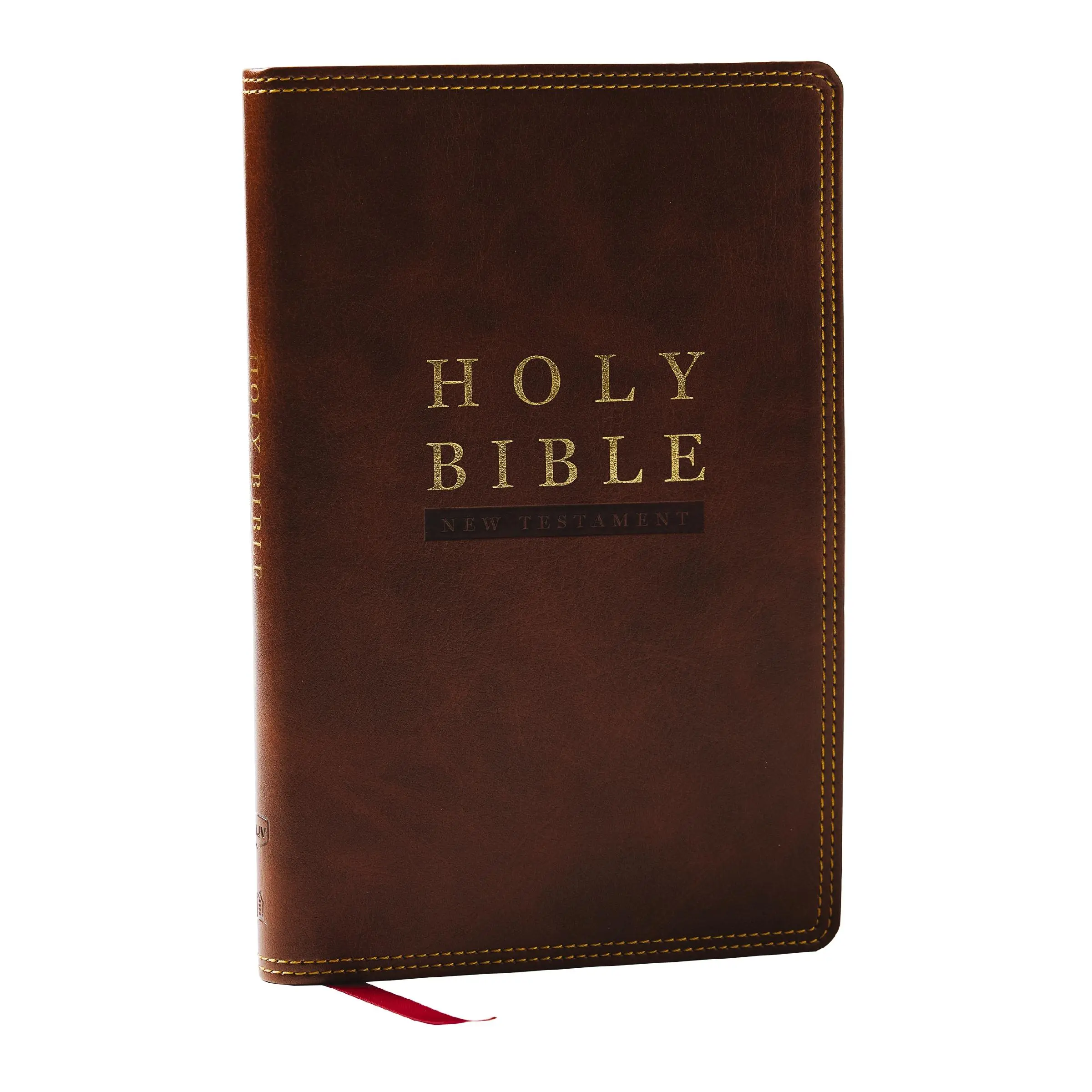 NKJV Super Giant Print New Testament, Brown Leathersoft, Red Letter, Comfort Print (Thumb Indexed) by Thomas Nelson [Leatherbound Book]