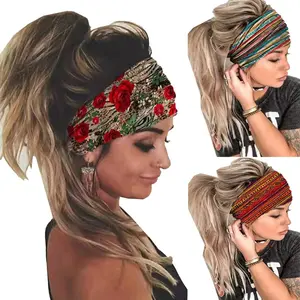 3 Pack Women Wide Elastic  Wrap Headband  yoga Hair Band