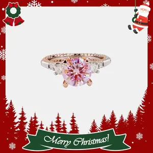 ��149��Christmas Exclusive Verona Sakura Pink Synthetic Moissanite Ring