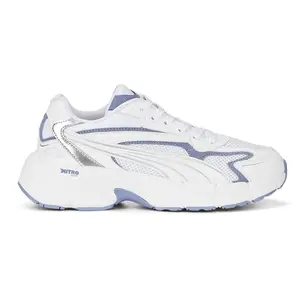 PUMA Womens Teveris Nitro Metallic Lace Up Sneakers Shoes Casual - White