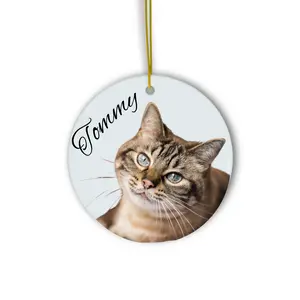 Personalized Pet Photo Ornament - Custom Gift for Cat Lovers - Dog Photo Christmas Gift - Custom Pet Picture Ornament
