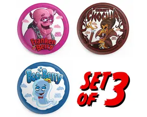 MONSTER CEREAL Pin-Back Button Set: Count Chocula, Franken Berry, & Boo-Berry