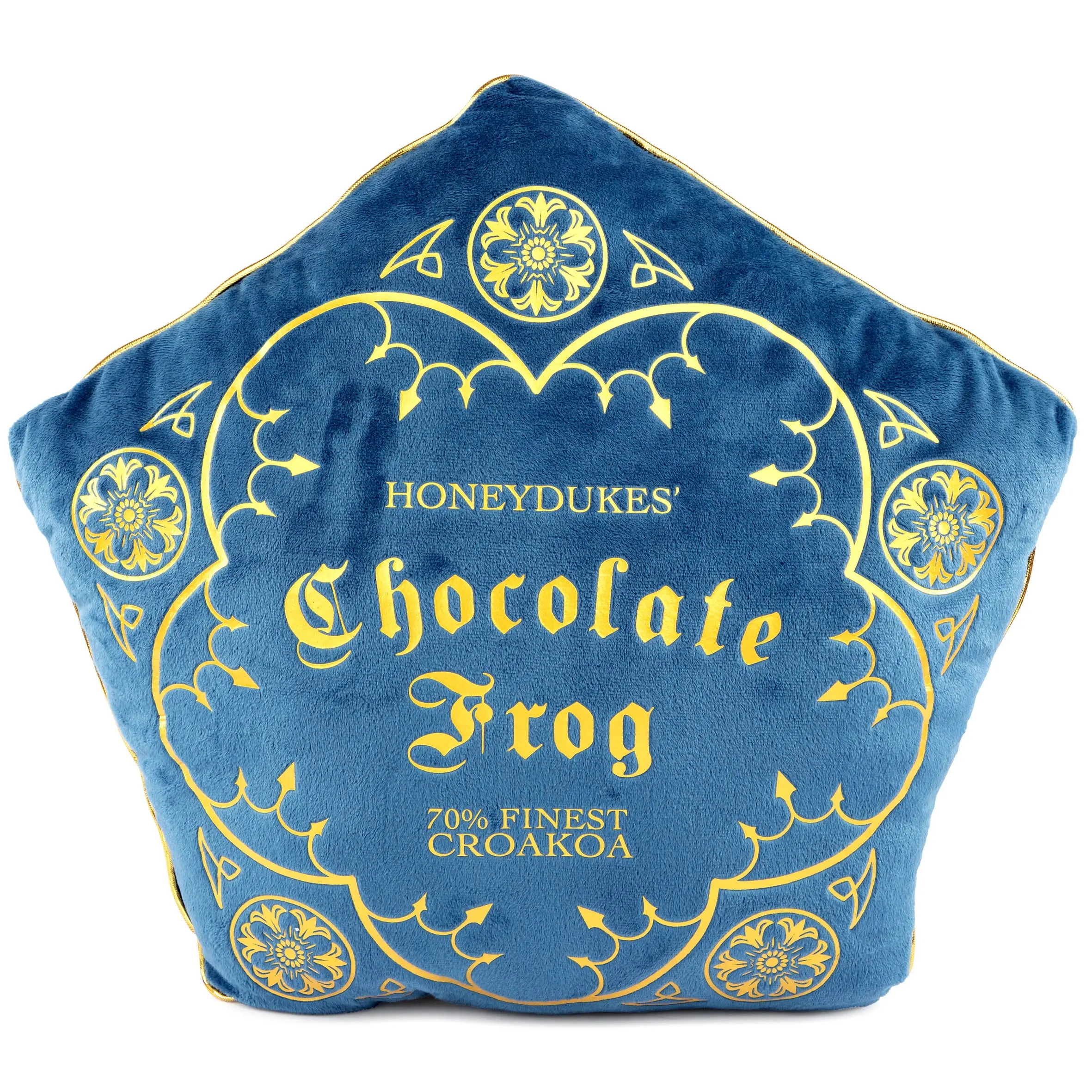 Jay Franco Official Harry Potter Honeydukes Chocolate Frog Pillow - 16in Soft Padded Cushion, Blue Plush Pillow, Whimsical Room Decor Gift