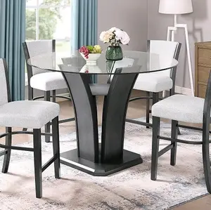 Camelia Counter Height Dining Set with 4 Chairs, Modern Design, Includes Table & 2 Chairs, Elegant Style