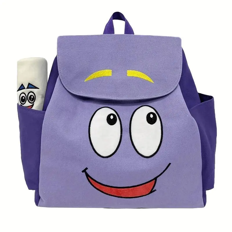 CartoonBackpack,PurpleSoftPlushSmileFaceBackpack CartoonBackpack,PurpleSoftPlushSmileFaceBackpack