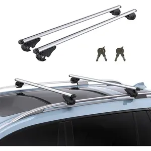 Roof Rack Cross Bars with 4 Anti- Locks | Heavy-Duty Universal Roof Rack (200lbs Capacity) | Universal Cross Bars That Fit  Raised Side Rails /SUVs (with Gap Design)