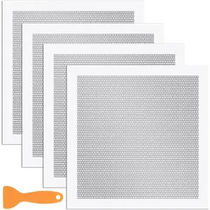 4 Pcs Repair Kit 12*12 Inch Wall Patch Repair Kit, Hole Patching Kit Wall with Scraper Dry Wall Patch Kits Self Aluminum Mesh