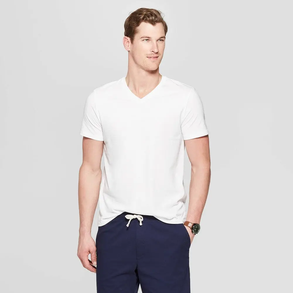 Men's Every Wear V-Neck T-Shirt - Goodfellow & Co White XL