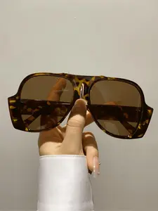 Vintage Simple Tinted Lens Glasses, Oval Frame Aviator Glasses, Fashion Glasses for Outdoor Activities