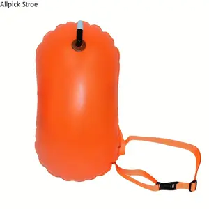 Waterproof Swim Buoy Float Dry Bag for Open Water Swimming, Inflatable Safety Float with Storage Compartment for Beach, Kayaking, Rafting, Snorkeling and Outdoor Water Sports, Lightweight High-Visibility Swimming Tow Float