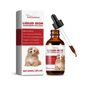 Dog Iron Supplement | Iron Liquid Drops for Dogs Energy & Vitality Support dog health supplement canine iron boost
