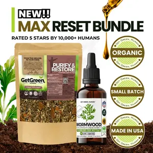 Herbal Cleanse Tea & Wormwood Tincture Bundle | Detox Tea + Herbal Drops