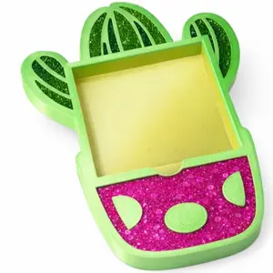 Glitter Cactus Sticky Note Holder