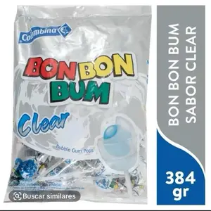 Bon bon bum Colombina CLEAR - 24PK Candy Sweet Fruit Sugar Fruity Chewy squashies Bonbon Snack