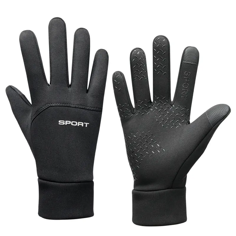 Outdoor thermal gloves autumn and winter cycling windproof waterproof skiing cold-proof non-slip touchscreen gloves