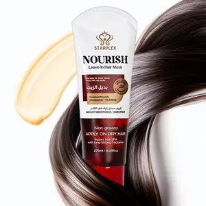 Starplex Nourish Leave-In Hair Mask Instant Frizz Control & Shine with Argan & Coconut Oils for Damaged Color-Treated or Fine Hair Lightweight No-Rinse Treatment