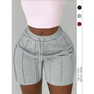 Women's Plain Drawstring Waist Shorts, Casual Comfy Breathable Shorts for Summer, Ladies Bottoms for Daily Wear
