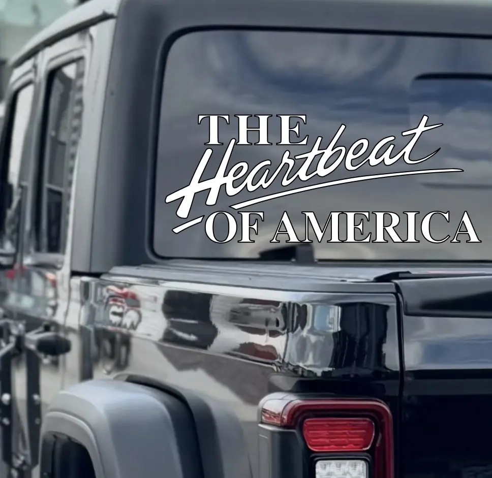 The heart beat of america- Quality Car Sticker for Vehicle Decoration