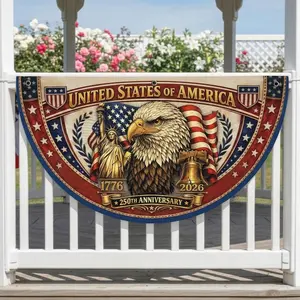 USA 250th Anniversary Fan Flag: Semiquincentennial 1776-2026 Patriotic Eagle Outdoor Banner, 250 Years Of Freedom, July 4th Independence Day