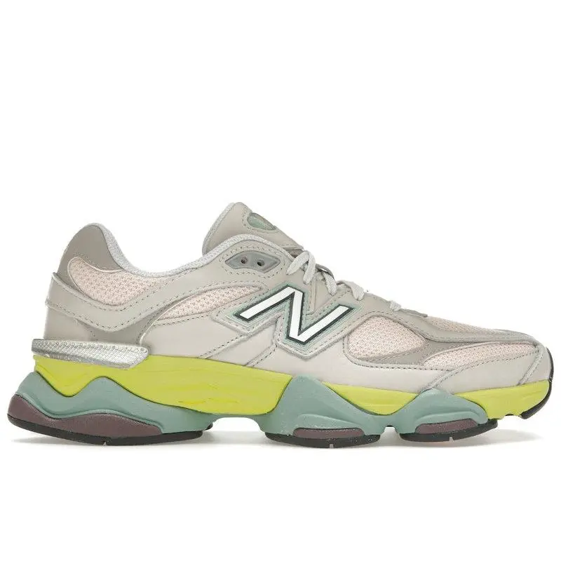 New Balance Men's 9060 Moonbeam Vintage Rose Lime, from StockX