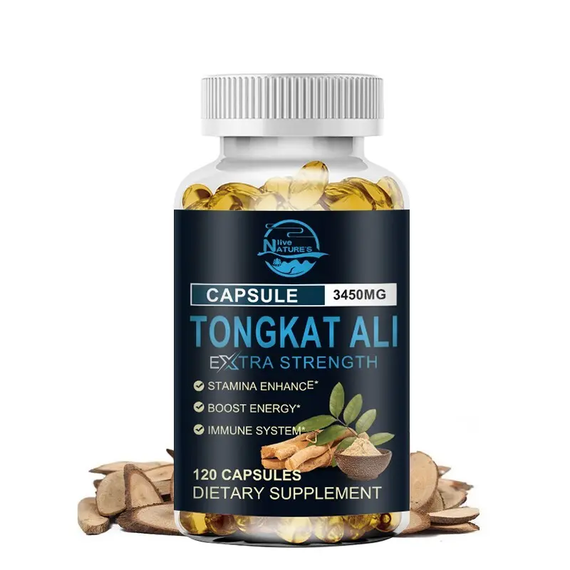 Tongkat Ali 200:1 Root Extract Capsules 3450mg with Ashwagandha, Ginseng, Maca & Tribulus, Daily Energy, Stamina & Vitality Support, 120 Capsules