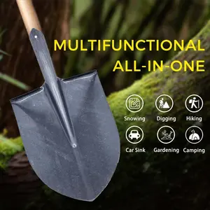 Heavy Duty Manganese Steel Cultivator with Wooden Handle Ergonomic Grip for Easy Use Durable & Built to Last Ideal for Home Gardening Farmland Digging Snow Removal