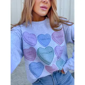 Funny Convo Hearts Graphic Top