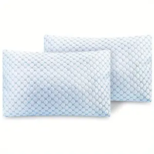Cooling Memory Foam Pillow Ventilated Soft Bed Pillow w/ Cooling Gel Infused Memory Foam Queen Size