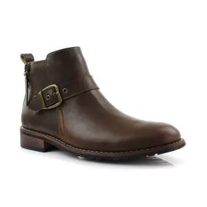 Ferro Aldo Dalton classic engineer style motorcycle boots, in Brown, Men's Size 6.5 - 13