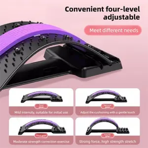 Adjustable Back Stretcher with 88 Plastic Needles for Pain Relief & Posture Improvement 4 Level Height Support for Home Office Use Body Care TikTok Black Friday